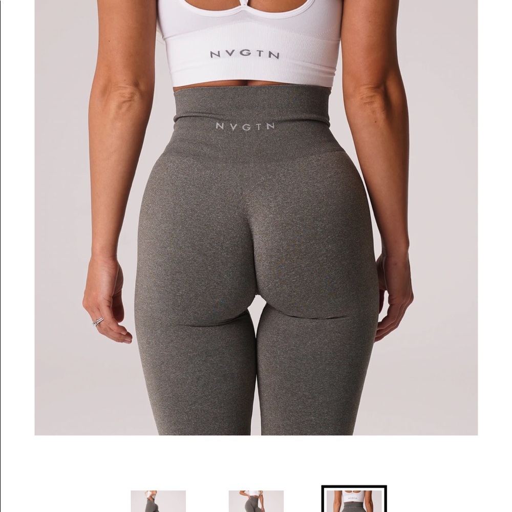 NVGTN KHAKI GREEN SEAMLESS LEGGINGS NO CONTOUR